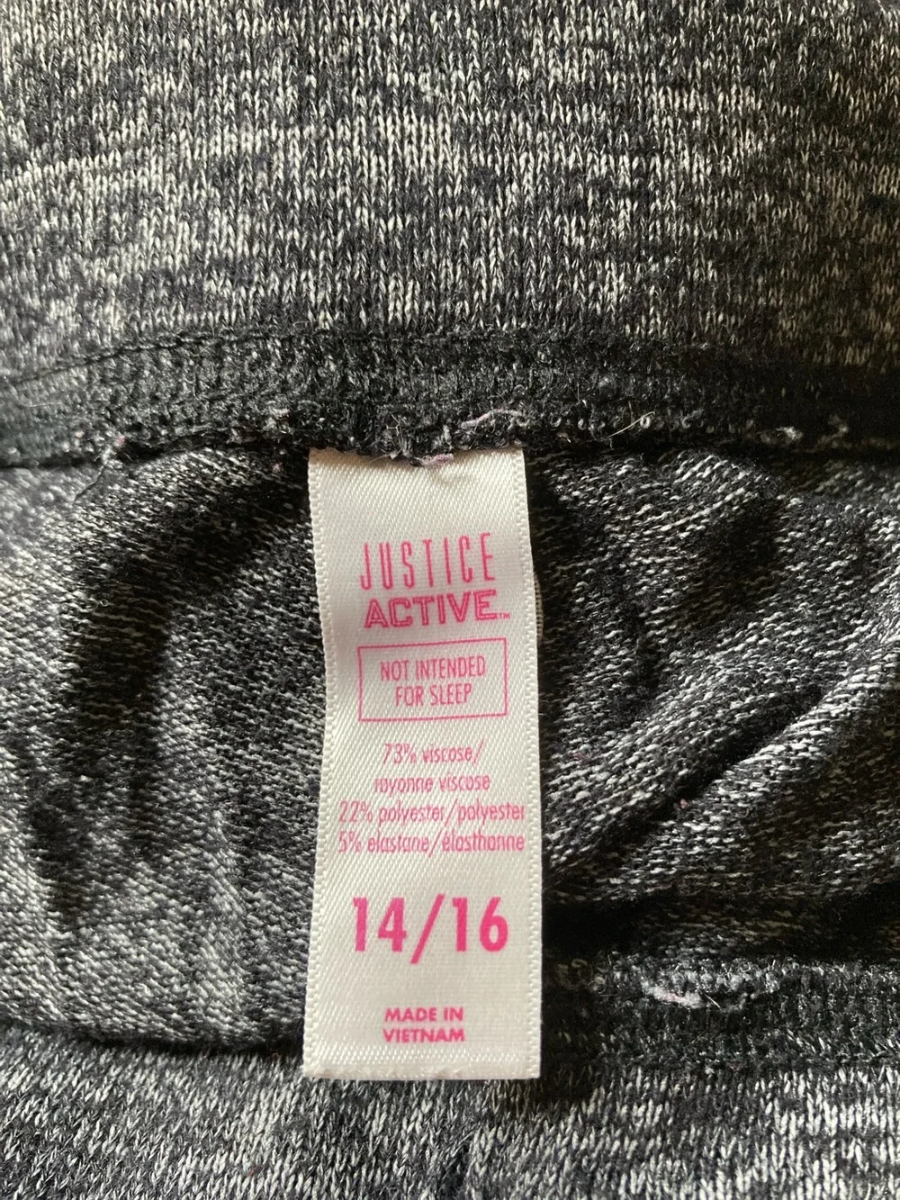 Justice Sparkle Black Jogger Pants, 14/16